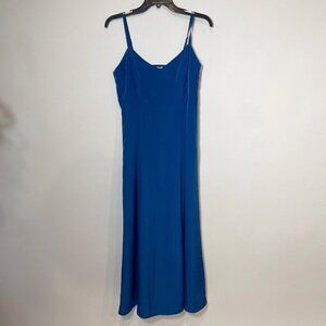 BB Dakota Womens Loulla Sleeveless Maxi Dress Blue Size 4 Spaghetti Strap Cutout